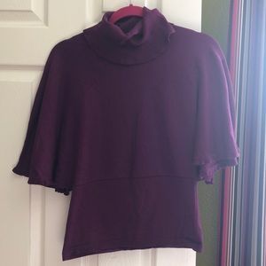 Plum Color Cowl Neck Sweater